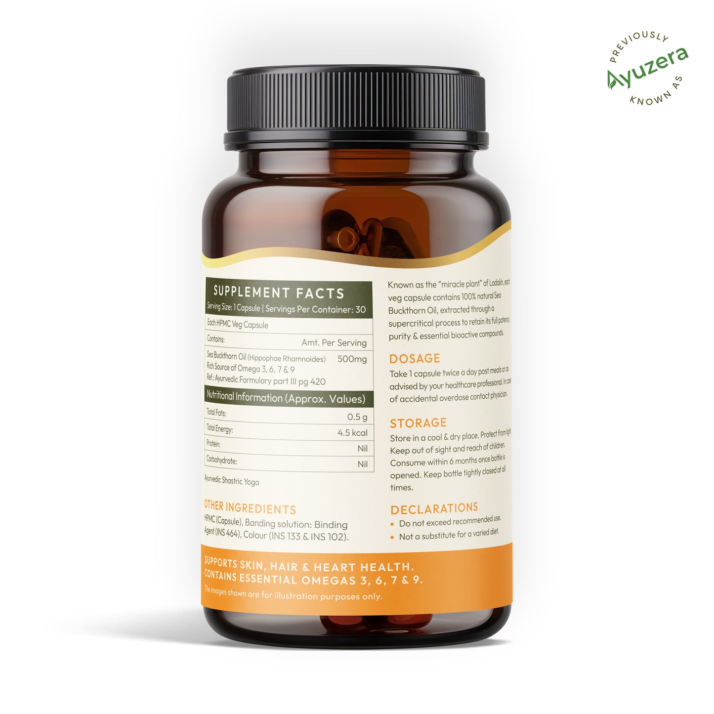 Sea Buckthorn Omega 3,6,7,9 Oil Capsule (30 Capsule)