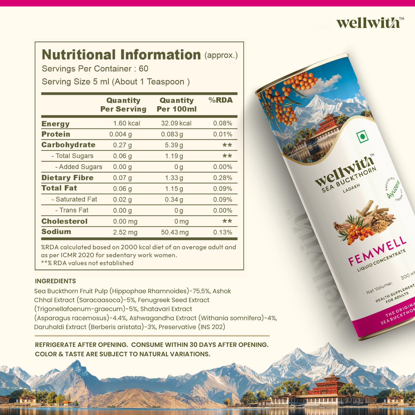 Female Wellness Sea Buckthorn FemWell Juice 300ml