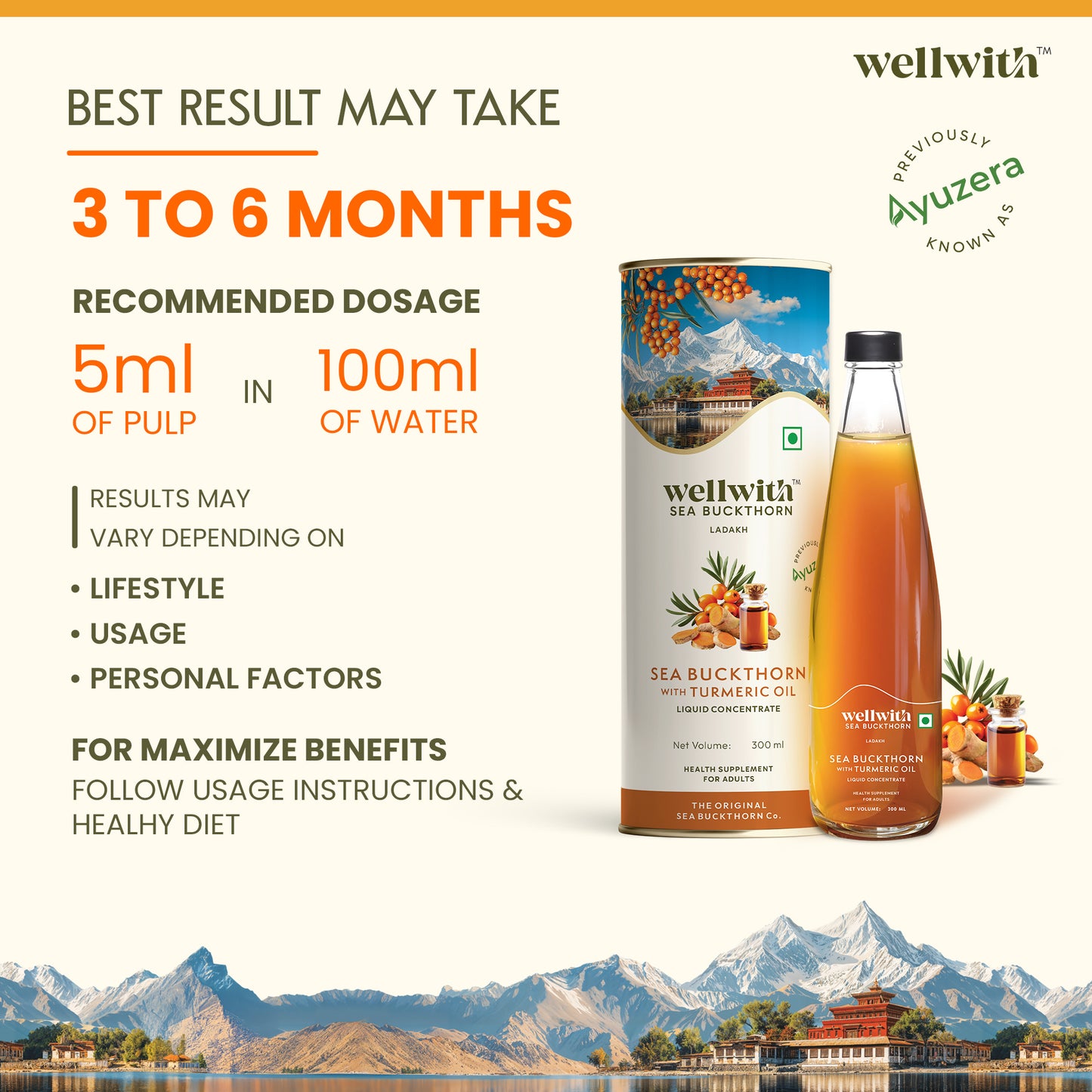 Sea Buckthorn Juice With Turmeric Oil 300ml