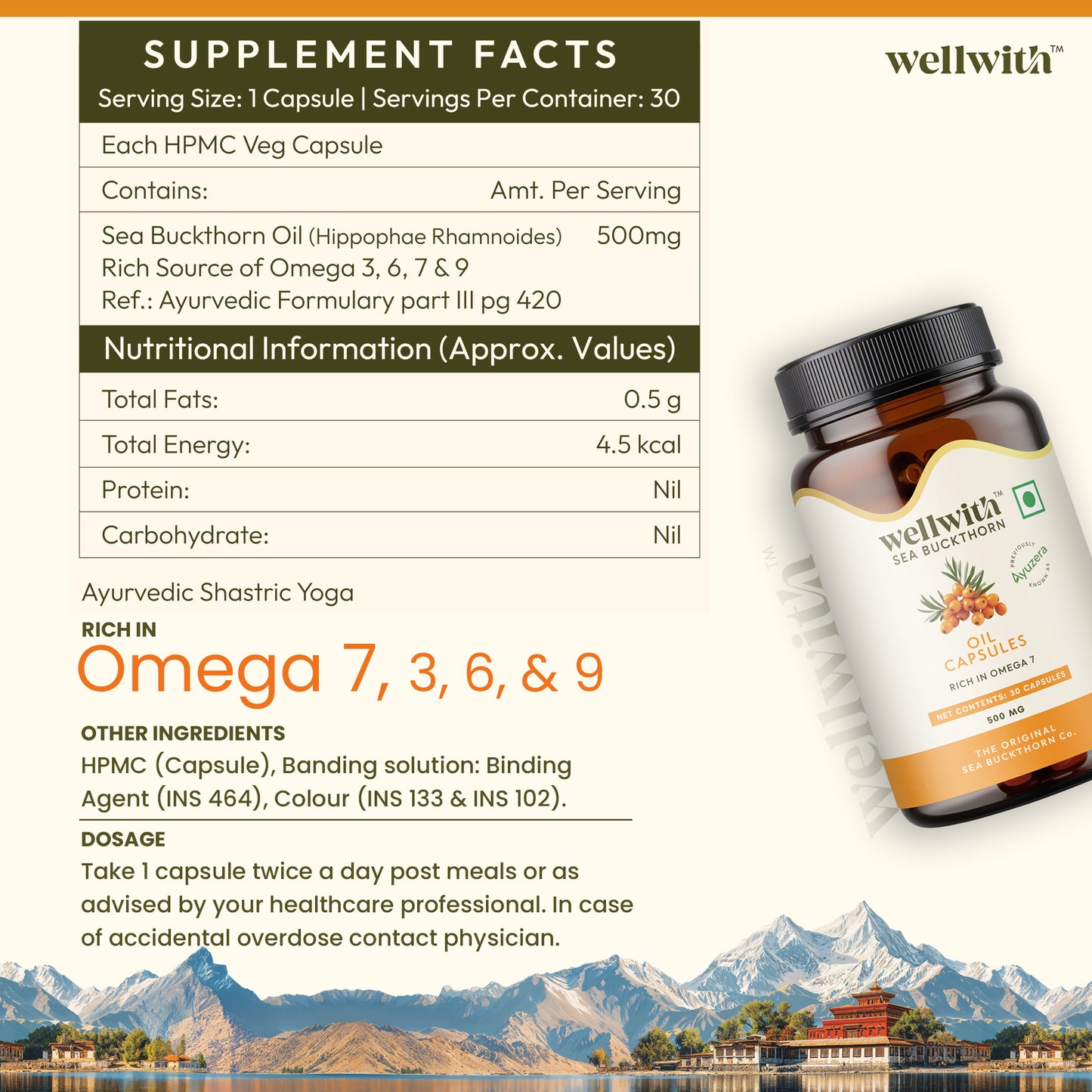 Sea Buckthorn Omega 3,6,7,9 Oil Capsule (30 Capsule)